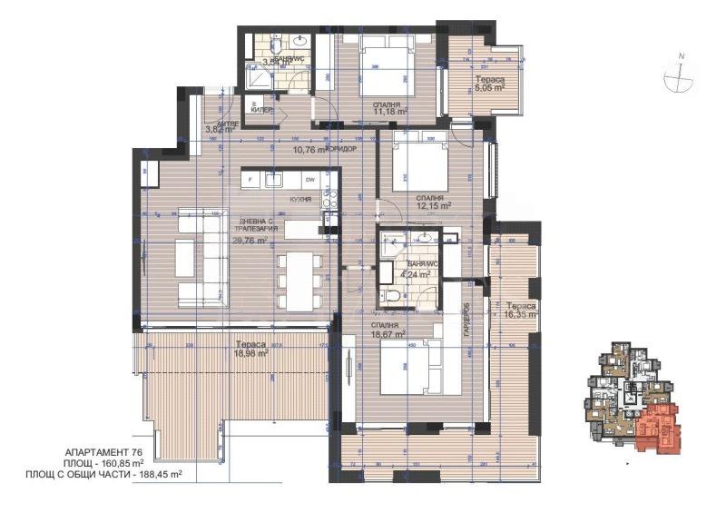 Apartments For Sale 4-Room, Sofia, Izgrev
