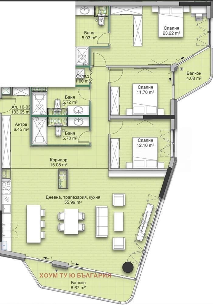Apartments For Sale 4-Room, Sofia, Krastova Vada