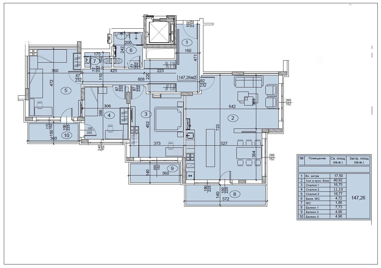Apartments For Sale 4-Room, Sofia, Poligona