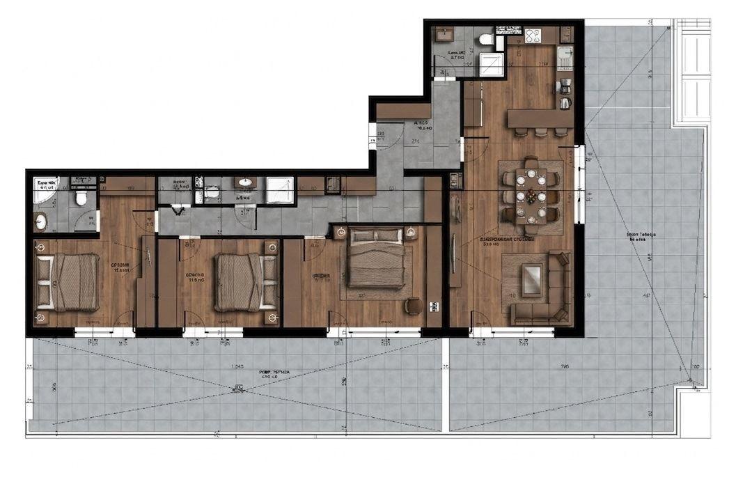 Apartments For Sale 4-Room, Sofia, Mladost 2