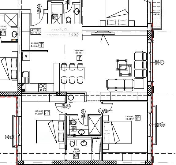 Apartments For Sale 3-Room, Sofia, Center