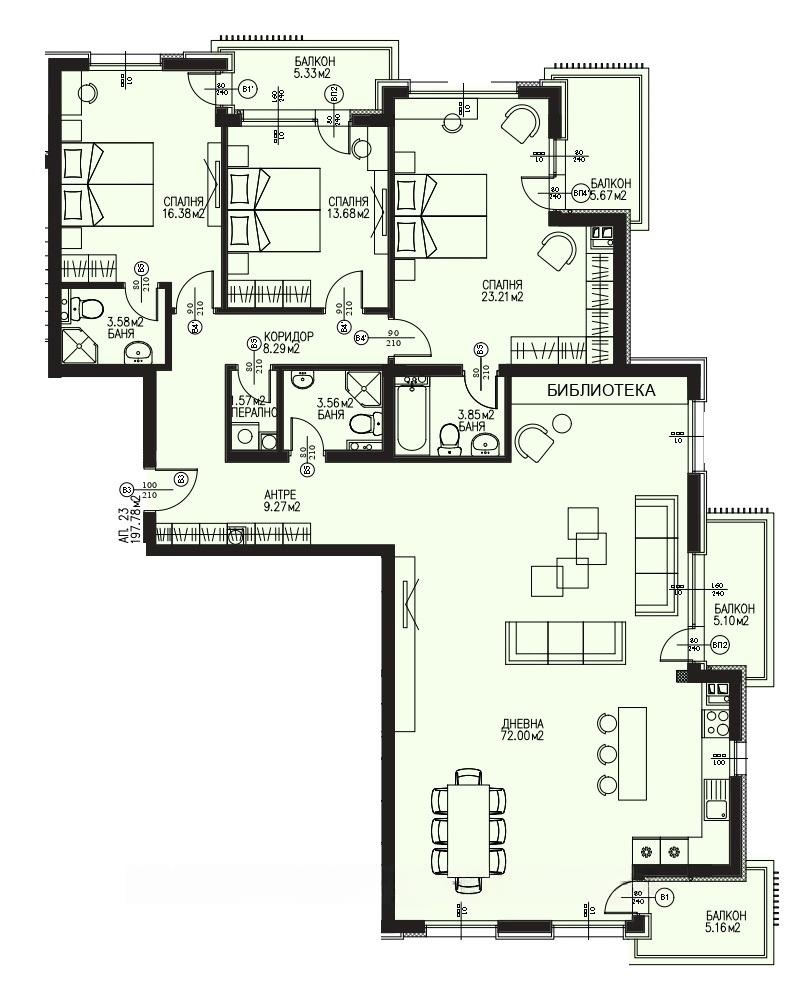Apartments For Sale 4-Room, Sofia, Dragalevtsi