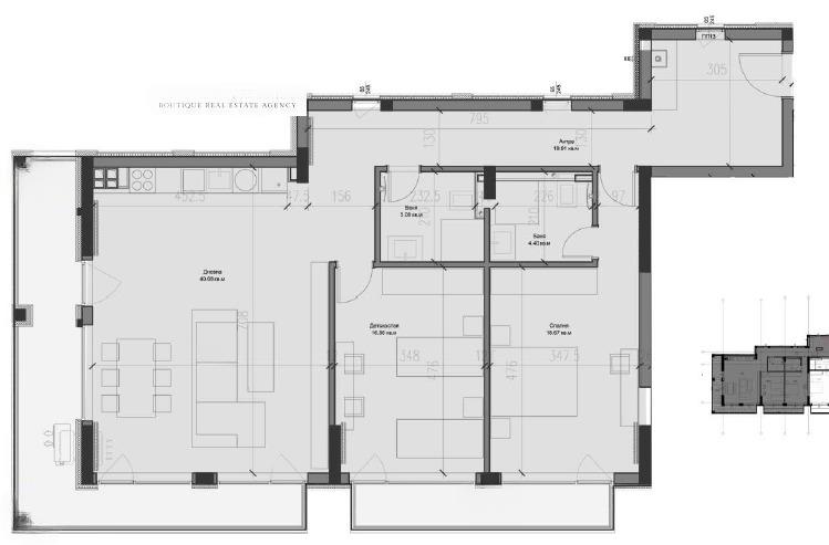For Sale 3-Room Apartment, Sofia, Bely Kvartal (White Quarter), Hladilnika