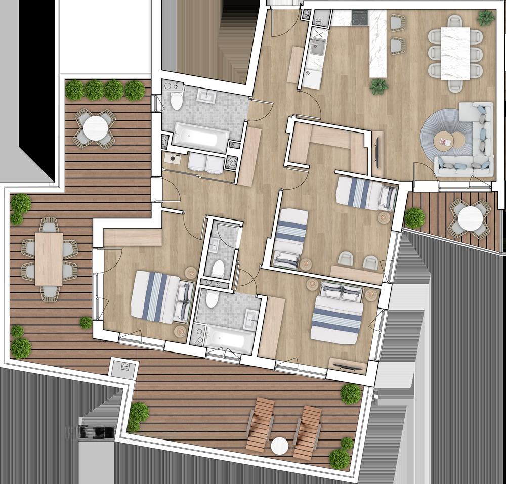 Apartments For Sale 4-Room, Sofia, Krastova Vada