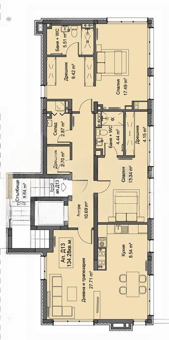 Apartments For Sale 3-Room, Sofia, Simeonovo