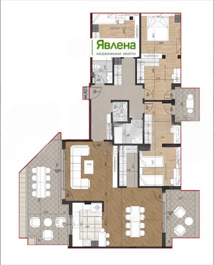 Apartments For Sale 4-Room, Sofia, Krastova Vada