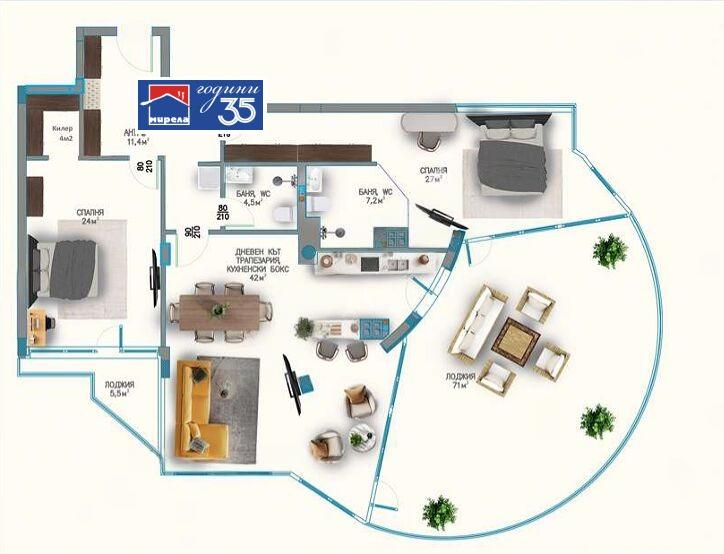 Apartments For Sale 3-Room, Varna, Alen Mak Area