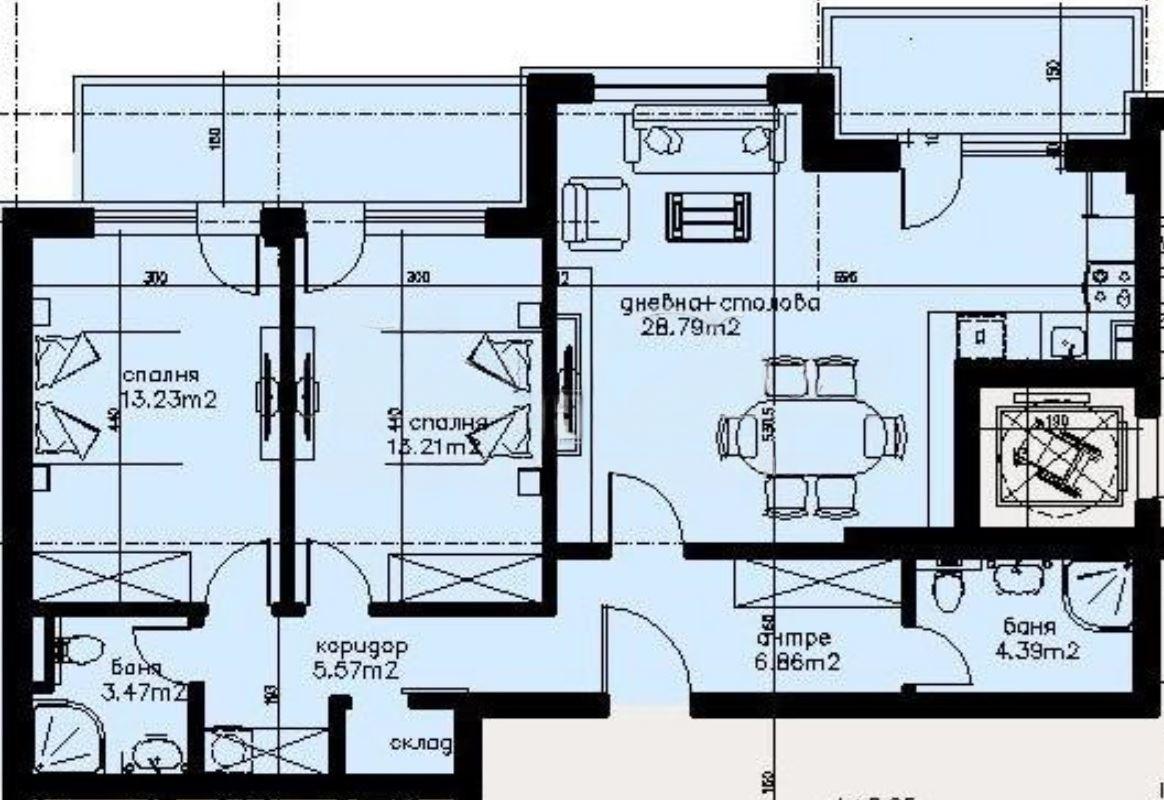 Apartments For Sale 3-Room, Sofia, Oborishte