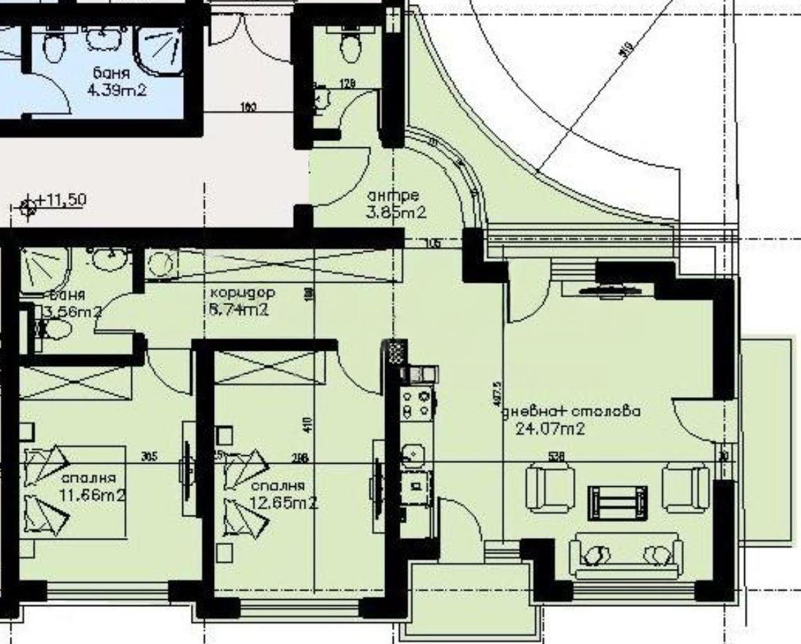 Apartments For Sale 3-Room, Sofia, Oborishte