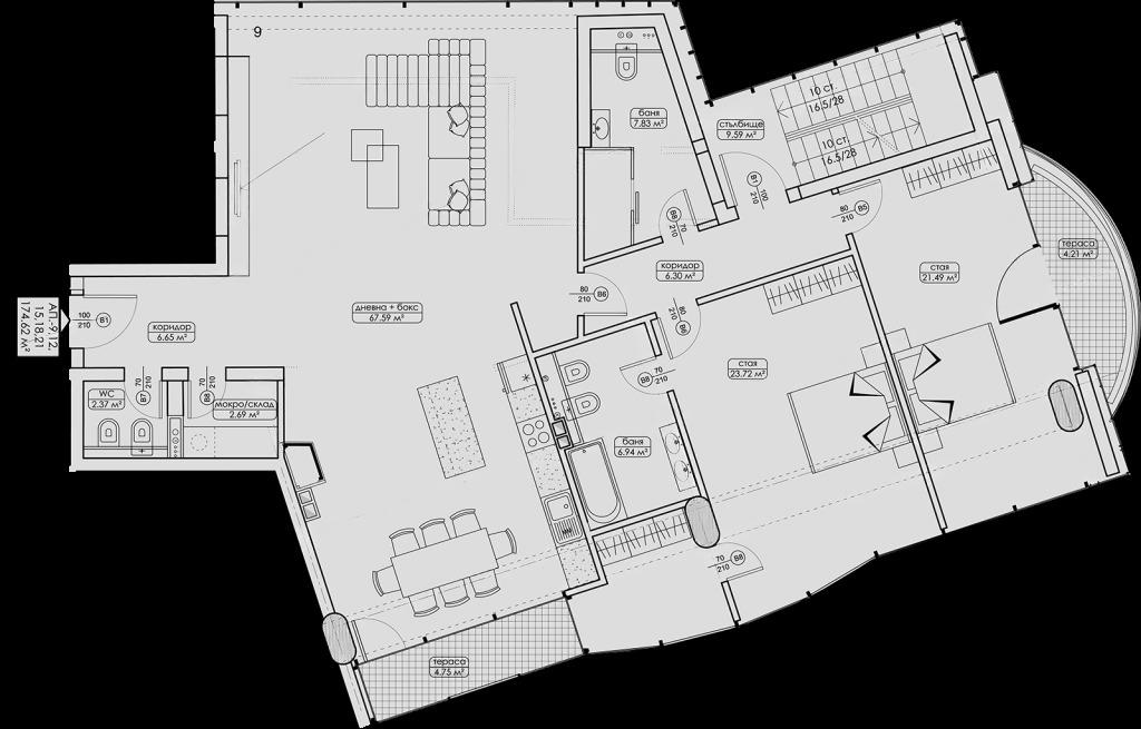 Apartments For Sale 3-Room, Sofia, Manastirski Livadi