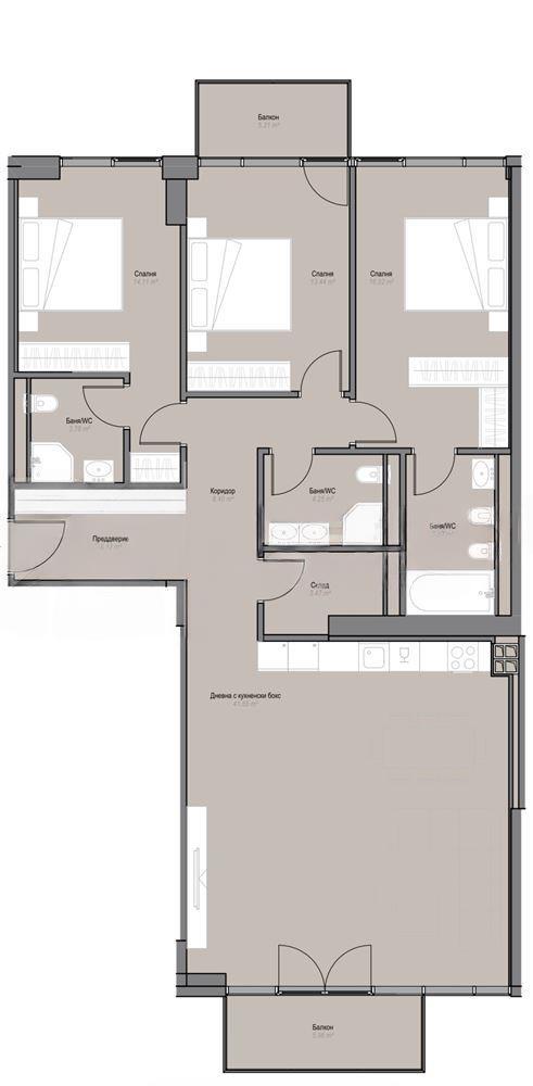 Apartments For Sale 4-Room, Sofia, Oborishte