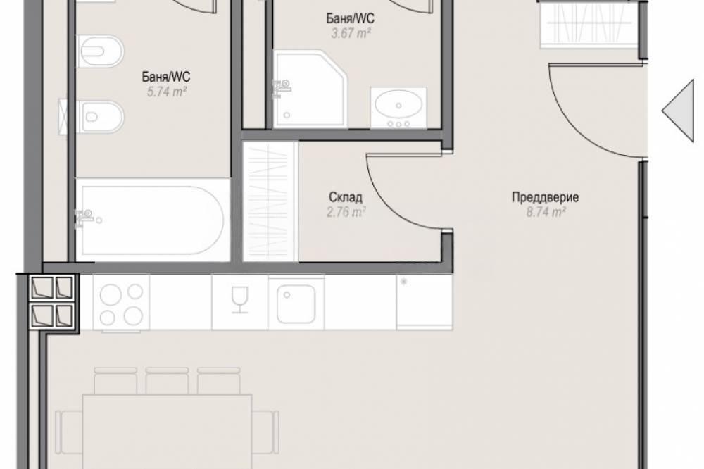Apartments For Sale 3-Room, Sofia, Oborishte