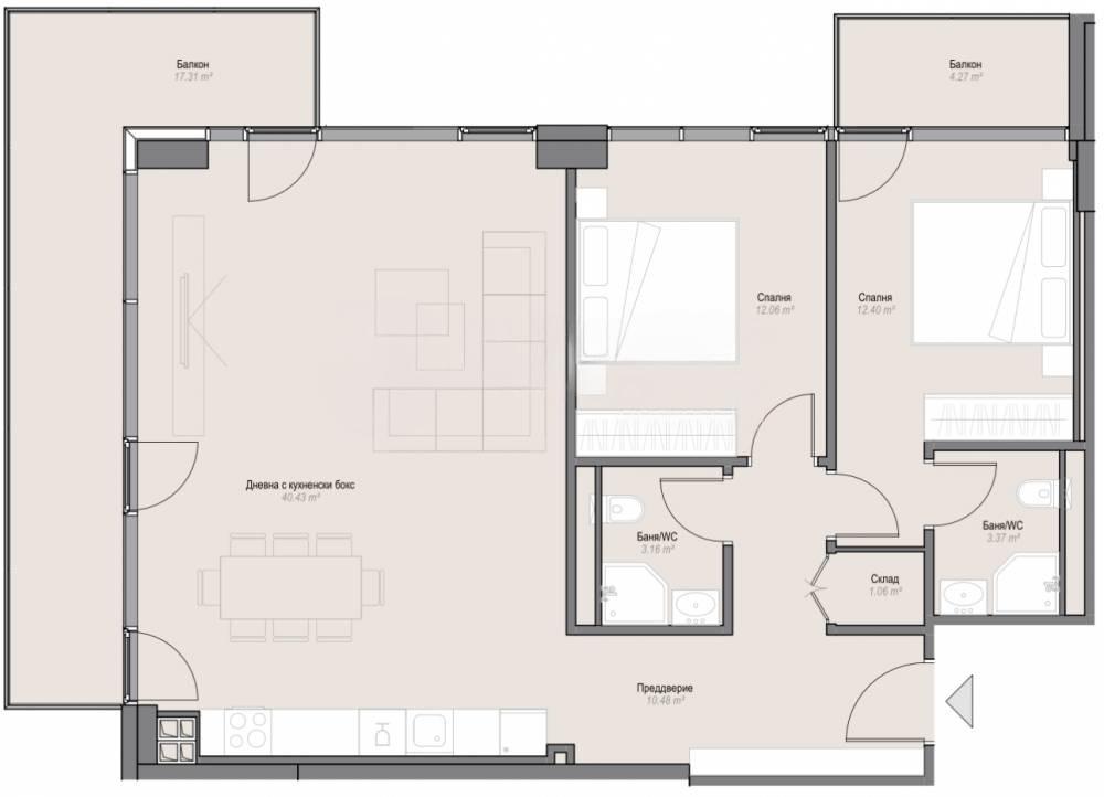 Apartments For Sale 3-Room, Sofia, Oborishte