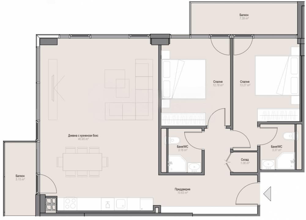 Apartments For Sale 3-Room, Sofia, Oborishte
