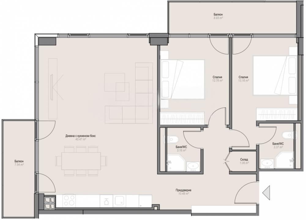 Apartments For Sale 3-Room, Sofia, Oborishte