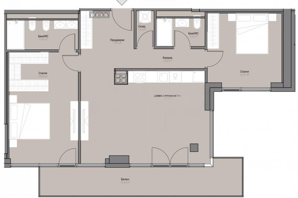 Apartments For Sale 3-Room, Sofia, Oborishte