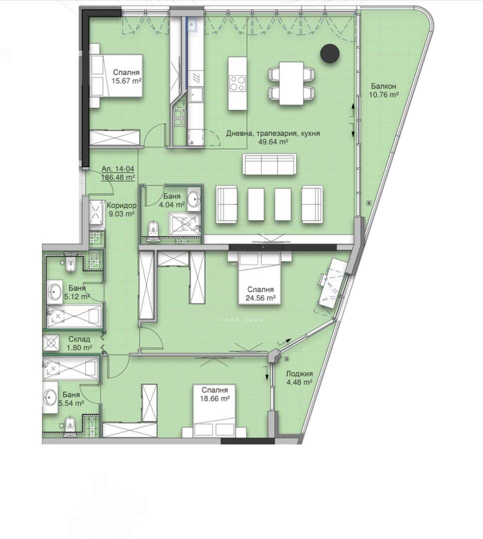 Apartments For Sale 4-Room, Sofia, Krastova Vada