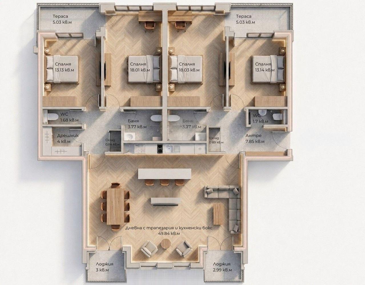 Apartments For Sale 4-Room, Sofia, Nadezhda 1