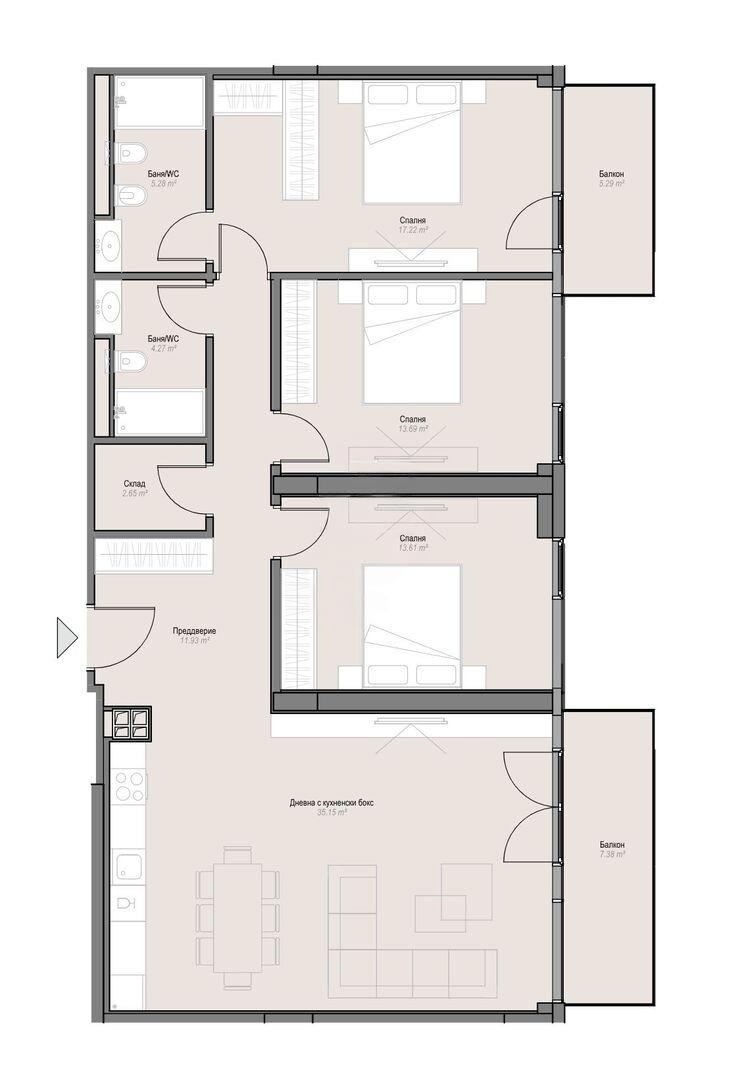 Apartments For Sale 4-Room, Sofia, Oborishte