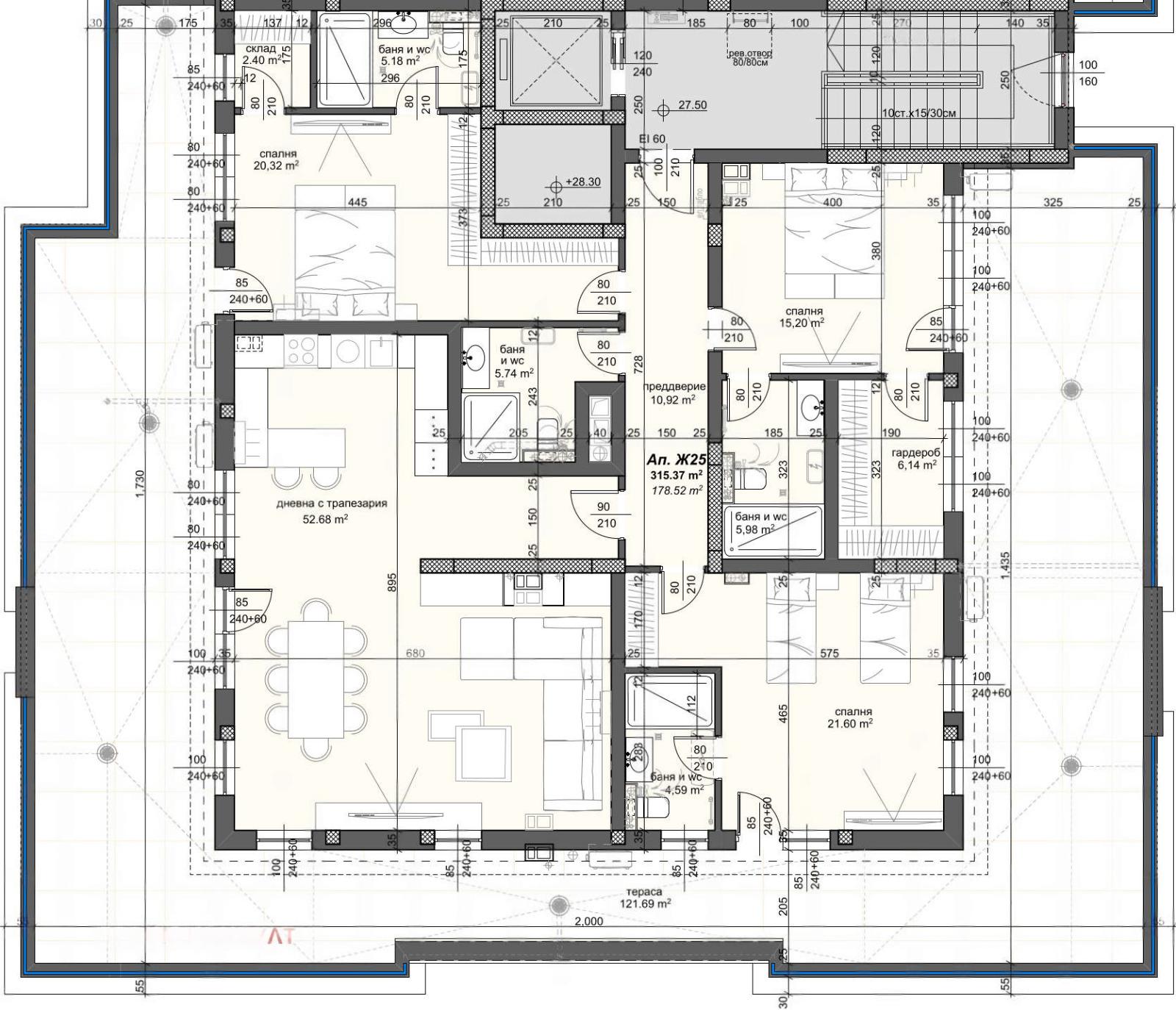 Apartments For Sale 4-Room, Plovdiv, Trakia