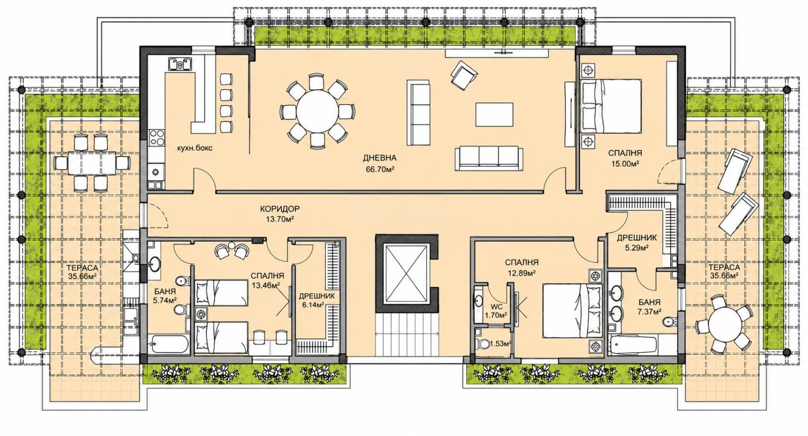 Apartments For Sale 4-Room, Sofia, Vitosha