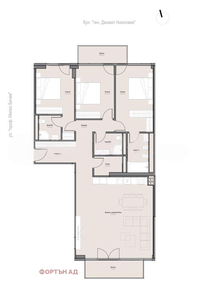 Apartments For Sale 4-Room, Sofia, Oborishte