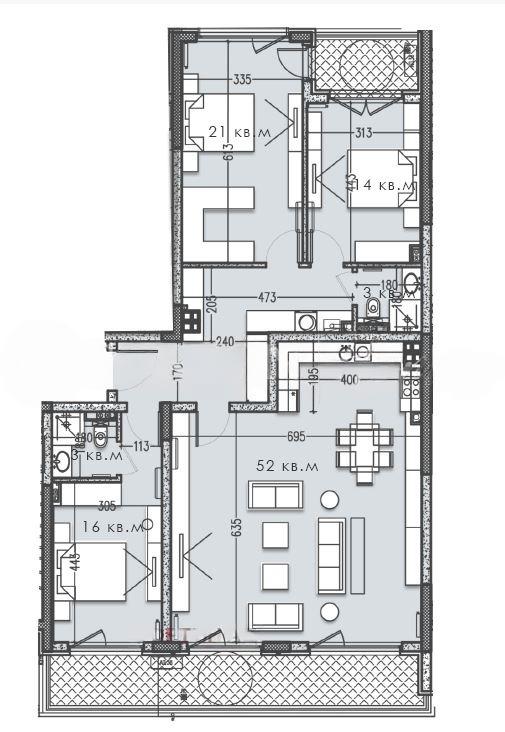Apartments For Sale 4-Room, Sofia, Krastova Vada