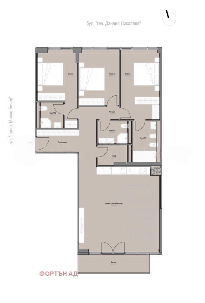 Apartments For Sale 4-Room, Sofia, Oborishte