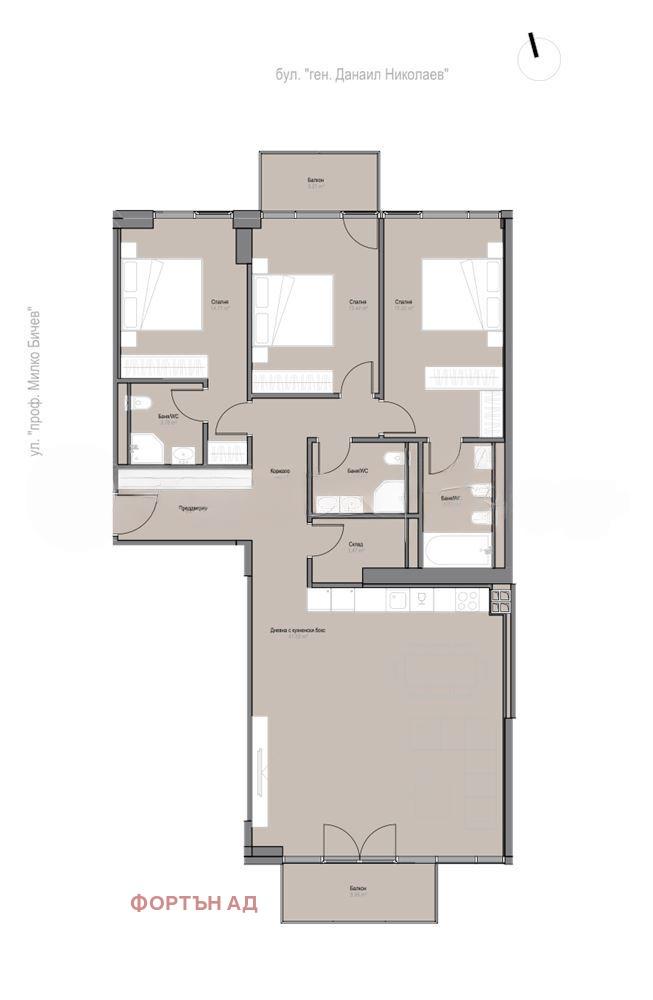 Apartments For Sale 4-Room, Sofia, Oborishte