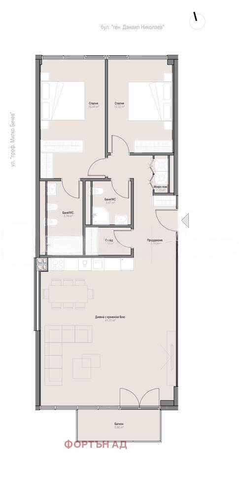 Apartments For Sale 3-Room, Sofia, Oborishte