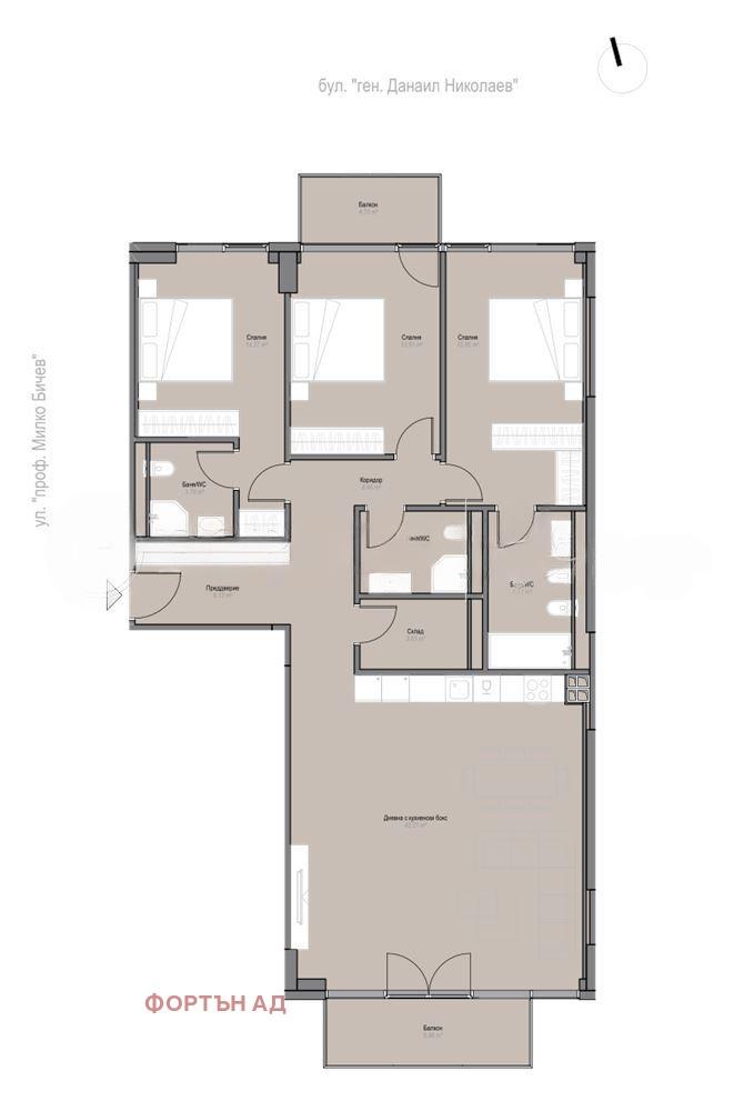 Apartments For Sale 4-Room, Sofia, Oborishte