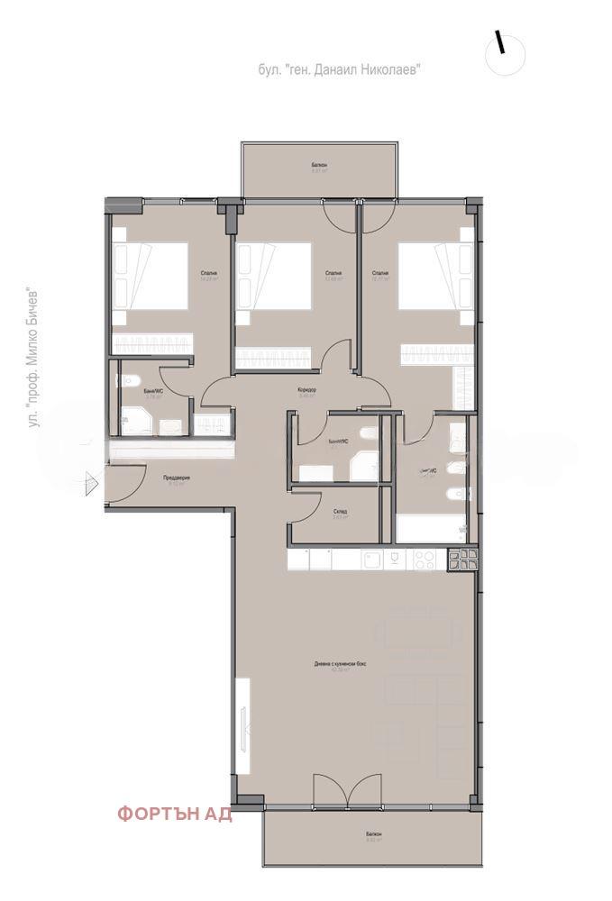 Apartments For Sale 4-Room, Sofia, Oborishte