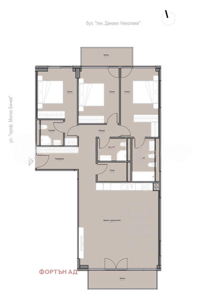 Apartments For Sale 4-Room, Sofia, Oborishte