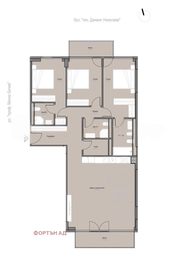 Apartments For Sale 4-Room, Sofia, Oborishte