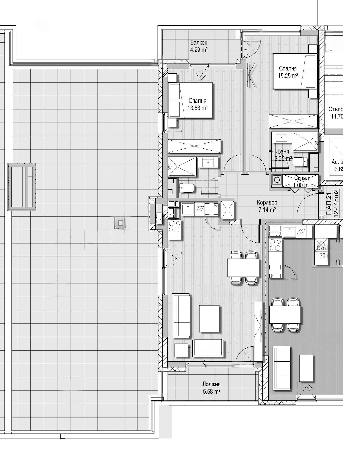 Apartments For Sale 3-Room, Sofia, Krastova Vada