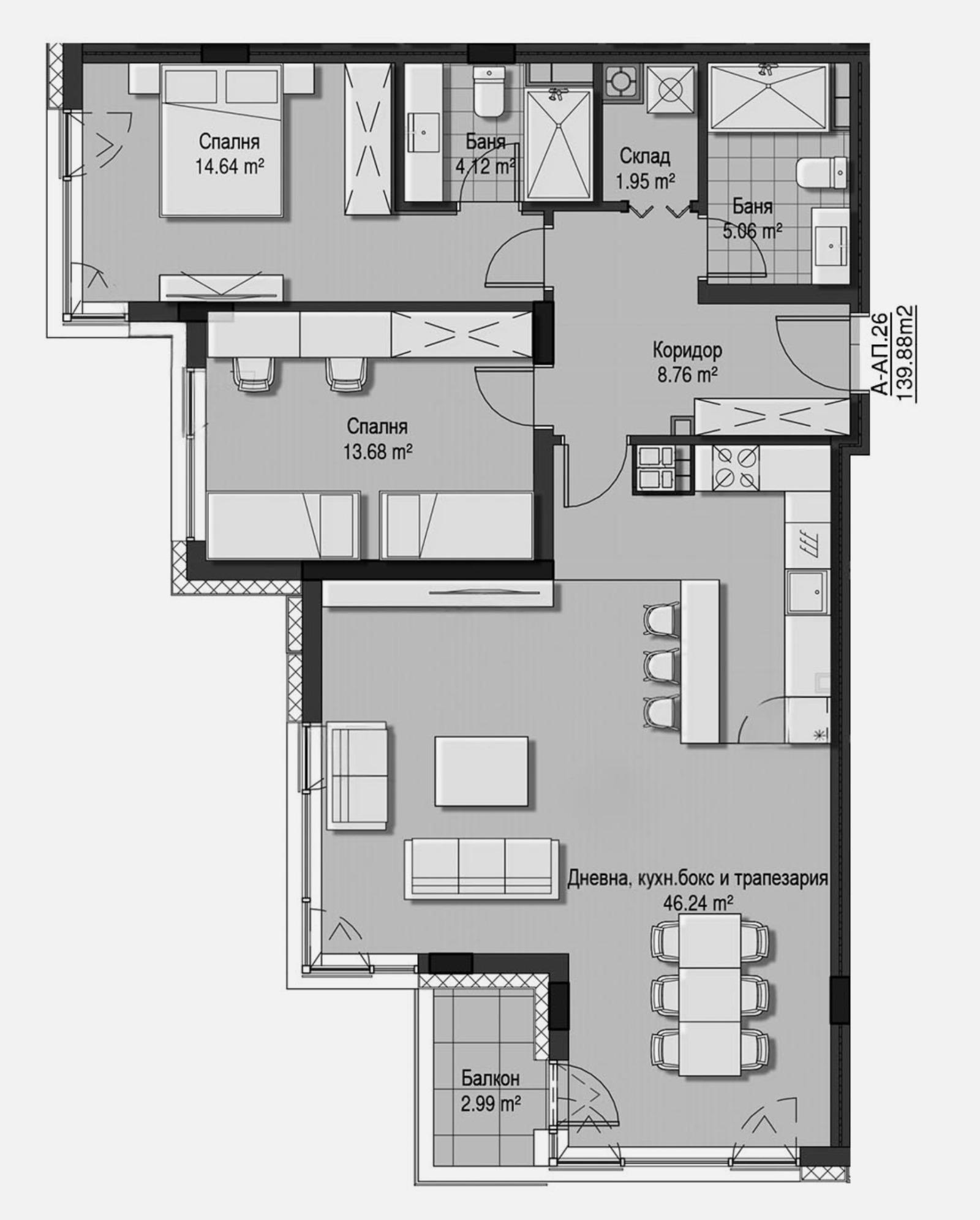 Apartments For Sale 3-Room, Sofia, Vitosha
