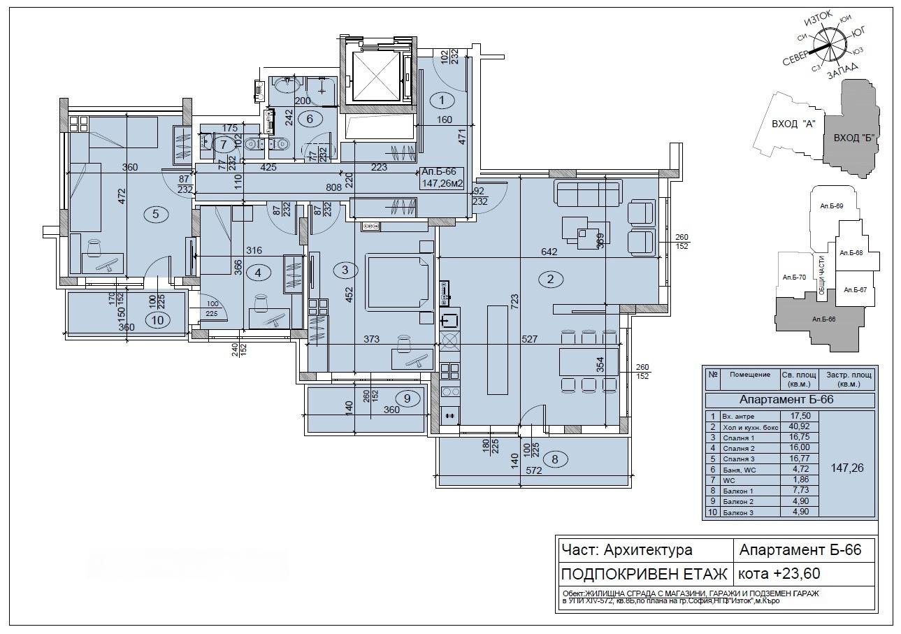 Apartments For Sale 4-Room, Sofia, Poligona